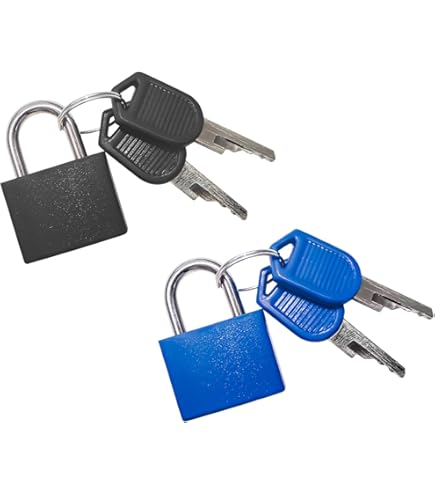 2Set Mini Padlocks Set Luggage Locks with 2 Keys Waterproof Safely